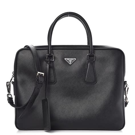 prada men's saffiano leather travel briefcase|Prada Men's Saffiano Leather Travel Briefcase .